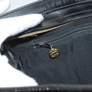 CHANEL Shoulder Bag Enamel Black Gold CC Auth bs26864-23