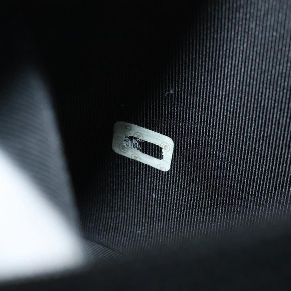 CHANEL Shoulder Bag Enamel Black Gold CC Auth bs26864