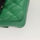 CHANEL Matelasse Waist bag Lamb Skin Red Gold Green CC Auth bs26866-17