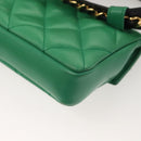 CHANEL Matelasse Waist bag Lamb Skin Red Gold Green CC Auth bs26866-18