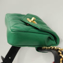 CHANEL Matelasse Waist bag Lamb Skin Red Gold Green CC Auth bs26866-5