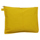 HERMES Bora Bora Pouch GM Canvas Yellow Silver Auth bs26874-1