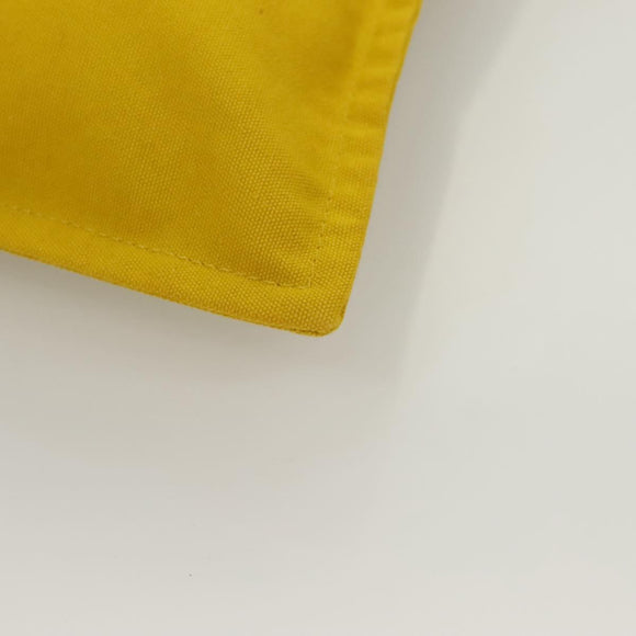 HERMES Bora Bora Pouch GM Canvas Yellow Silver Auth bs26874