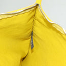 HERMES Bora Bora Pouch GM Canvas Yellow Silver Auth bs26874-18