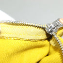 HERMES Bora Bora Pouch GM Canvas Yellow Silver Auth bs26874-12