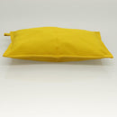 HERMES Bora Bora Pouch GM Canvas Yellow Silver Auth bs26874-6
