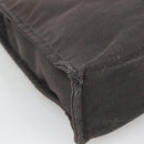 HERMES Her Line MM Hand Bag Canvas Gray Auth bs26875-16