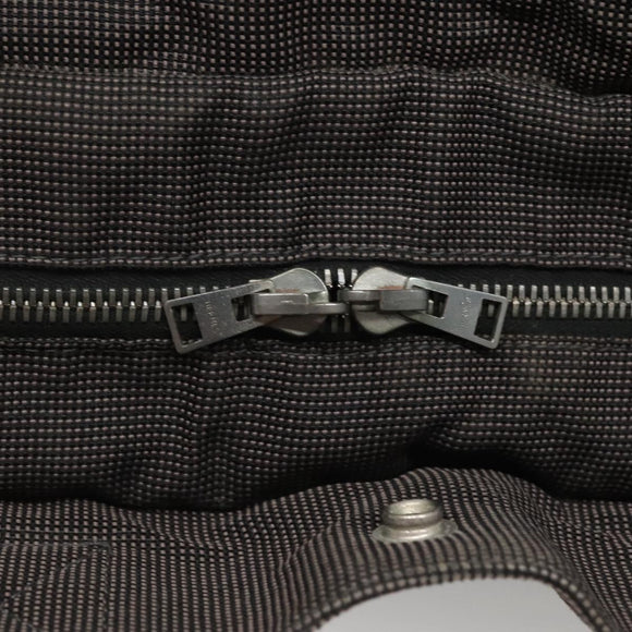 HERMES Her Line MM Hand Bag Canvas Gray Auth bs26875