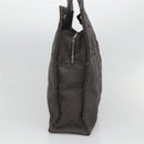 HERMES Her Line MM Hand Bag Canvas Gray Auth bs26875-4