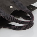 HERMES Her Line MM Hand Bag Canvas Gray Auth bs26875-7