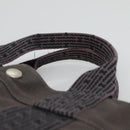 HERMES Her Line MM Hand Bag Canvas Gray Auth bs26875-8