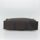 HERMES Her Line MM Hand Bag Canvas Gray Auth bs26875-5