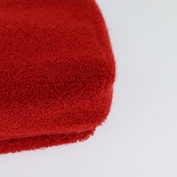 BURBERRY Chain Shoulder Bag pile Red Silver Auth bs26879