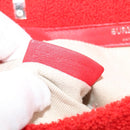 BURBERRY Chain Shoulder Bag pile Red Silver Auth bs26879-12