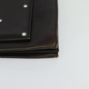 Gianni Versace Shoulder Bag Leather Brown Silver Auth bs26882-14