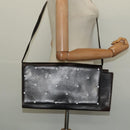 Gianni Versace Shoulder Bag Leather Brown Silver Auth bs26882-22