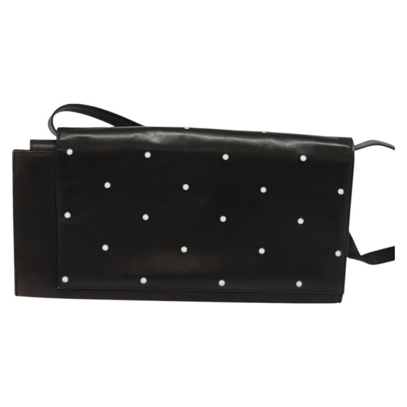 Gianni Versace Shoulder Bag Leather Brown Silver Auth bs26882