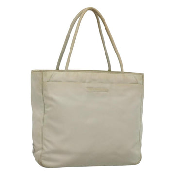 PRADA Hand Bag Nylon White Auth bs26886