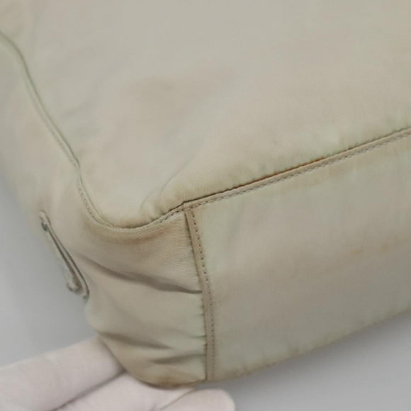 PRADA Hand Bag Nylon White Auth bs26886