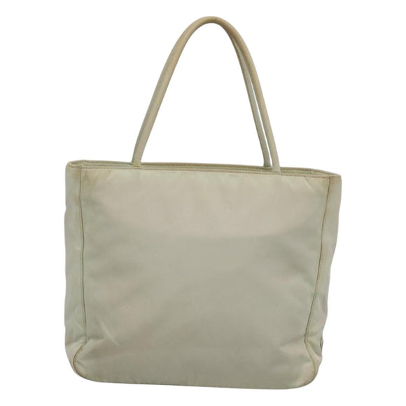 PRADA Hand Bag Nylon White Auth bs26886