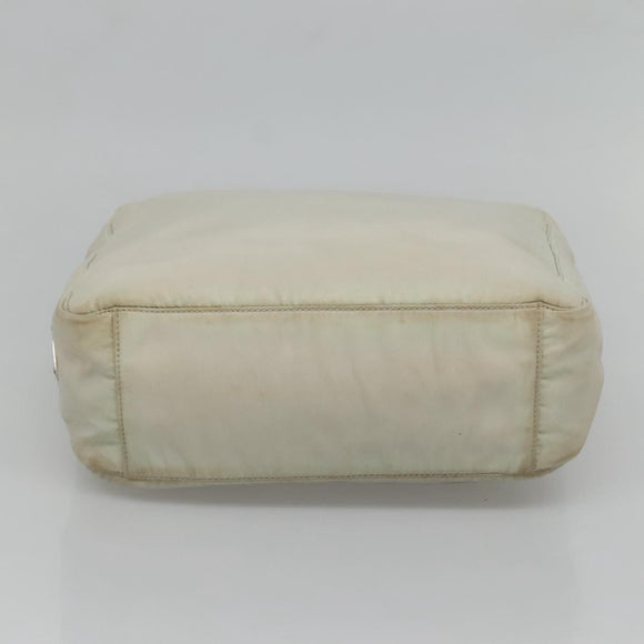 PRADA Hand Bag Nylon White Auth bs26886