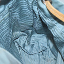 PRADA Shoulder Bag Nylon Light Blue Silver Auth bs26887-20