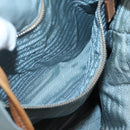 PRADA Shoulder Bag Nylon Light Blue Silver Auth bs26887-10