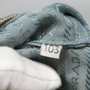 PRADA Shoulder Bag Nylon Light Blue Silver Auth bs26887-12