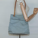 PRADA Shoulder Bag Nylon Light Blue Silver Auth bs26887-22