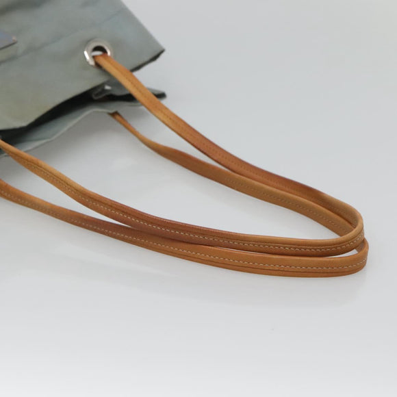 PRADA Shoulder Bag Nylon Light Blue Silver Auth bs26887