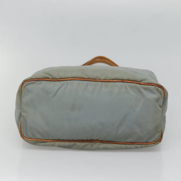 PRADA Shoulder Bag Nylon Light Blue Silver Auth bs26887
