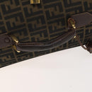 FENDI Zucca Canvas Carry Case Suitcase Black Brown Auth bs26889-8