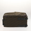 FENDI Zucca Canvas Carry Case Suitcase Black Brown Auth bs26889-6