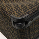 FENDI Zucca Canvas Carry Case Suitcase Black Brown Auth bs26889-21