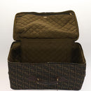 FENDI Zucca Canvas Carry Case Suitcase Black Brown Auth bs26889-22