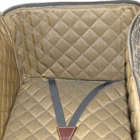 FENDI Zucca Canvas Carry Case Suitcase Black Brown Auth bs26889