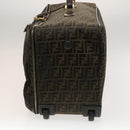 FENDI Zucca Canvas Carry Case Suitcase Black Brown Auth bs26889-3