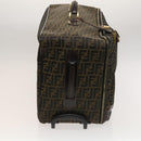FENDI Zucca Canvas Carry Case Suitcase Black Brown Auth bs26889-4