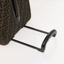 FENDI Zucca Canvas Carry Case Suitcase Black Brown Auth bs26889-5