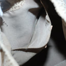 FENDI Zucchino Canvas Hand Bag Nylon Beige Silver Auth bs26890-20