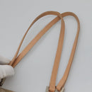 FENDI Zucchino Canvas Hand Bag Nylon Beige Silver Auth bs26890-8