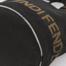 FENDI Hand Bag Nylon Black Brown Auth bs26891-10