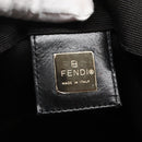 FENDI Hand Bag Nylon Black Brown Auth bs26891-14