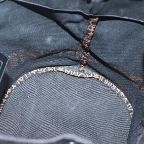 FENDI Hand Bag Nylon Black Brown Auth bs26891