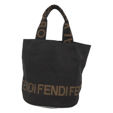 FENDI Hand Bag Nylon Black Brown Auth bs26891 - 0