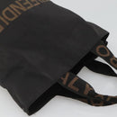 FENDI Hand Bag Nylon Black Brown Auth bs26891-6