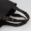 FENDI Hand Bag Nylon Black Brown Auth bs26891-7