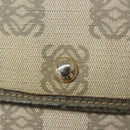 LOEWE Anagram Shoulder Bag PVC Gray Gold Auth bs26893-18