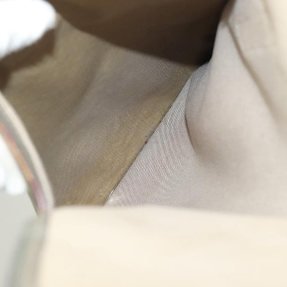 LOEWE Anagram Shoulder Bag PVC Gray Gold Auth bs26893