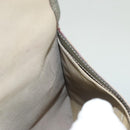 LOEWE Anagram Shoulder Bag PVC Gray Gold Auth bs26893-20